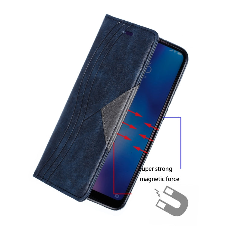 For Xiaomi 9 Pro Splicing Color Magnetic Hem Horizontal Flip Leather Case with Holder & Card Slots