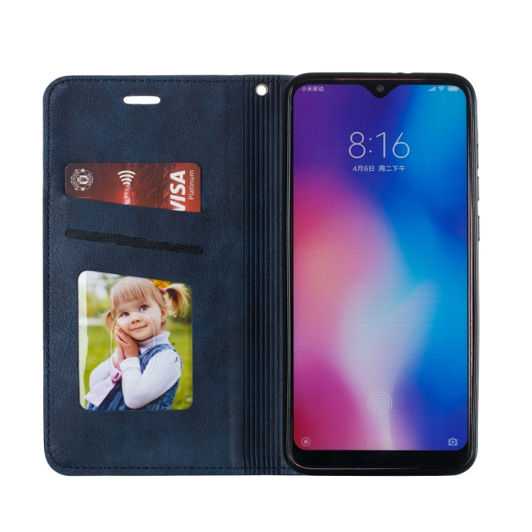 For Xiaomi 9 Pro Splicing Color Magnetic Hem Horizontal Flip Leather Case with Holder & Card Slots
