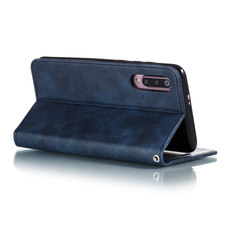 For Xiaomi 9 Pro Splicing Color Magnetic Hem Horizontal Flip Leather Case with Holder & Card Slots