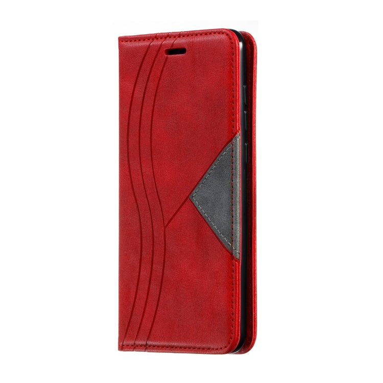 For Xiaomi 9 Pro Splicing Color Magnetic Hem Horizontal Flip Leather Case with Holder & Card Slots