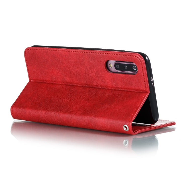 For Xiaomi 9 Pro Splicing Color Magnetic Hem Horizontal Flip Leather Case with Holder & Card Slots