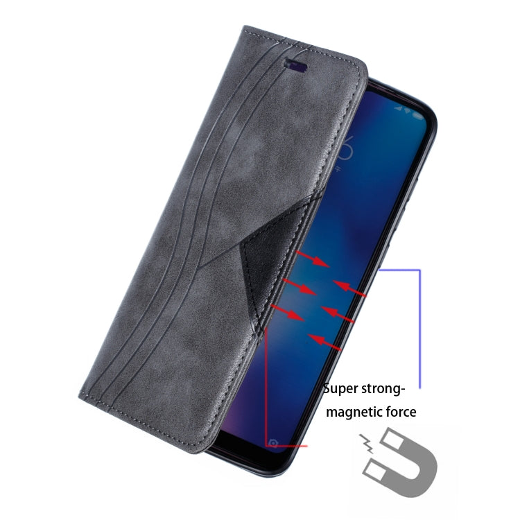 For Xiaomi 9 Pro Splicing Color Magnetic Hem Horizontal Flip Leather Case with Holder & Card Slots