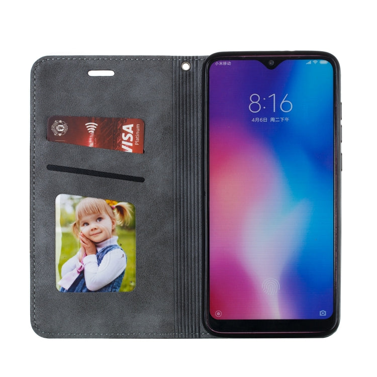 For Xiaomi 9 Pro Splicing Color Magnetic Hem Horizontal Flip Leather Case with Holder & Card Slots