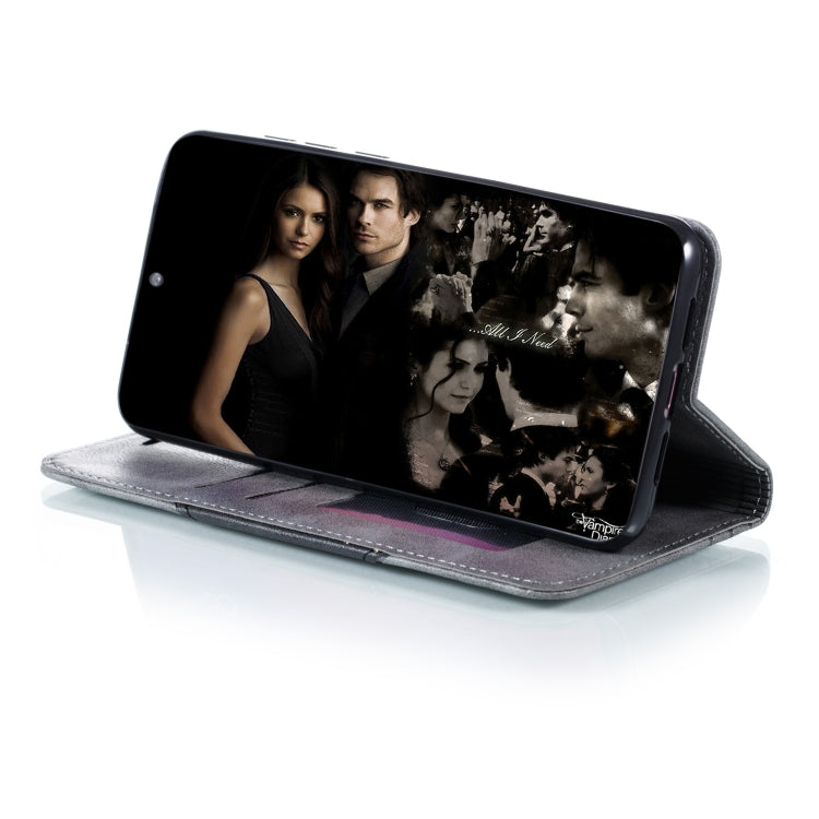 For Xiaomi 9 Pro Splicing Color Magnetic Hem Horizontal Flip Leather Case with Holder & Card Slots