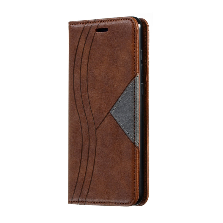 For Xiaomi 9 Pro Splicing Color Magnetic Hem Horizontal Flip Leather Case with Holder & Card Slots