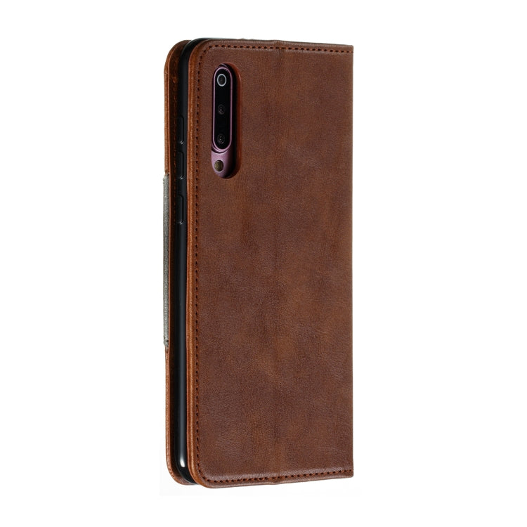 For Xiaomi 9 Pro Splicing Color Magnetic Hem Horizontal Flip Leather Case with Holder & Card Slots