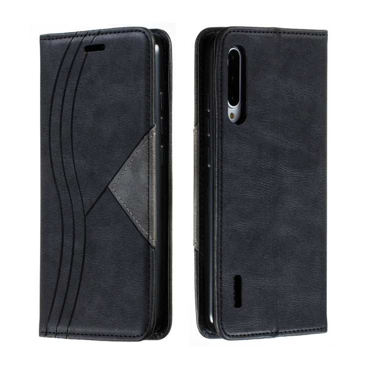 For Xiaomi Mi CC9e / Mi A3 Splicing Color Magnetic Hem Horizontal Flip Leather Case with Holder & Card Slots