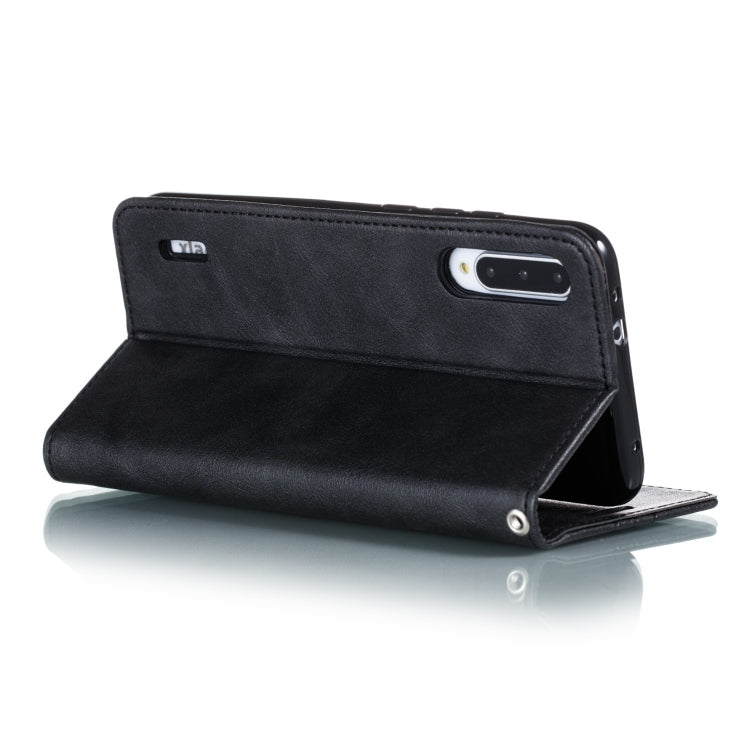 For Xiaomi Mi CC9e / Mi A3 Splicing Color Magnetic Hem Horizontal Flip Leather Case with Holder & Card Slots