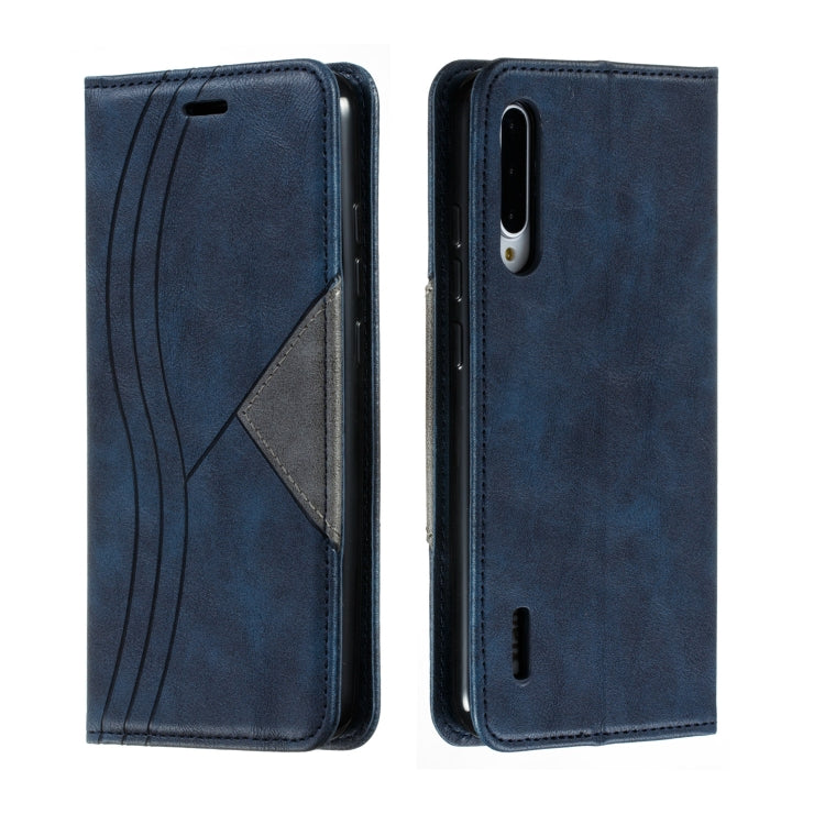 For Xiaomi Mi CC9e / Mi A3 Splicing Color Magnetic Hem Horizontal Flip Leather Case with Holder & Card Slots