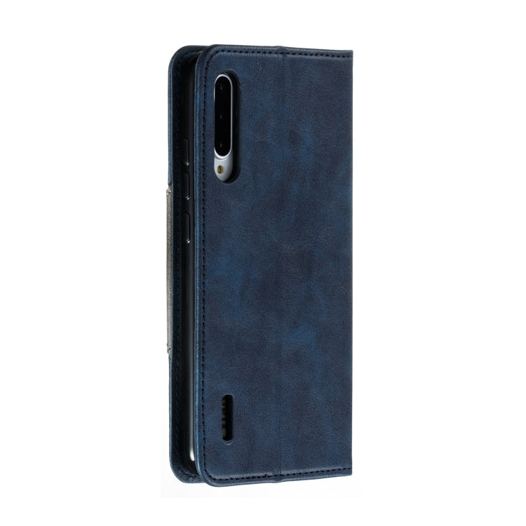 For Xiaomi Mi CC9e / Mi A3 Splicing Color Magnetic Hem Horizontal Flip Leather Case with Holder & Card Slots