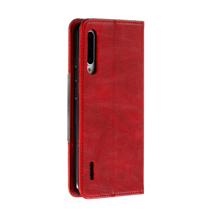 For Xiaomi Mi CC9e / Mi A3 Splicing Color Magnetic Hem Horizontal Flip Leather Case with Holder & Card Slots