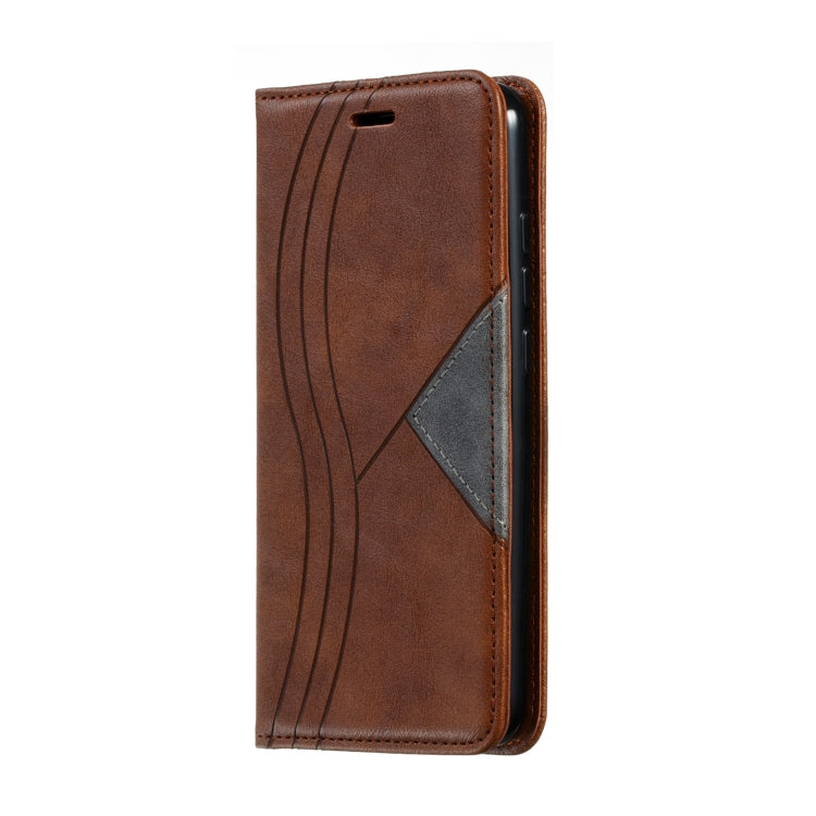 For Xiaomi Mi CC9e / Mi A3 Splicing Color Magnetic Hem Horizontal Flip Leather Case with Holder & Card Slots