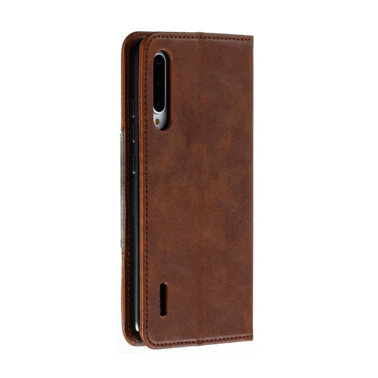 For Xiaomi Mi CC9e / Mi A3 Splicing Color Magnetic Hem Horizontal Flip Leather Case with Holder & Card Slots