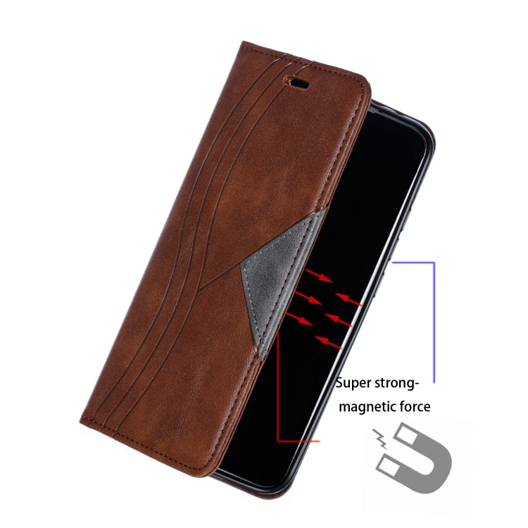 For Xiaomi Mi CC9e / Mi A3 Splicing Color Magnetic Hem Horizontal Flip Leather Case with Holder & Card Slots