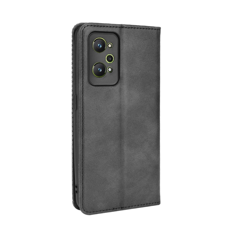 For OPPO Realme GT Neo2 Magnetic Buckle Retro Crazy Horse Texture Horizontal Flip Phone Leather Case with Holder & Card Slots & Photo Frame