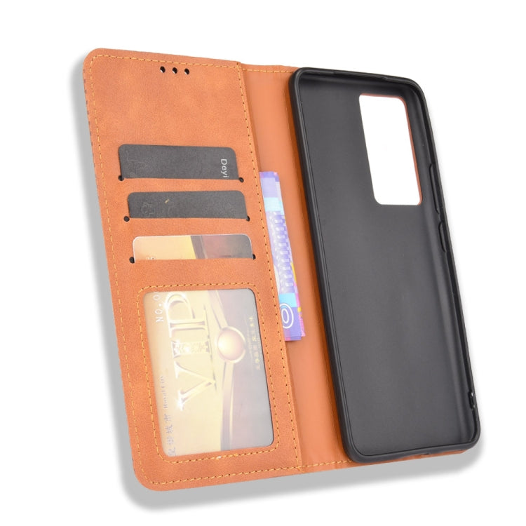 For vivo iQOO 8 Magnetic Buckle Retro Crazy Horse Texture Horizontal Flip Phone Leather Case with Holder & Card Slots & Photo Frame