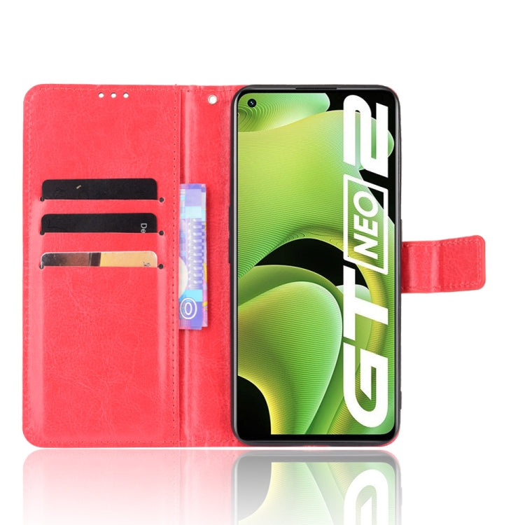 For OPPO Realme GT Neo2 Crazy Horse Texture Horizontal Flip Phone Leather Case with Holder & Card Slots & Lanyard