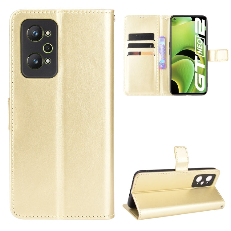 For OPPO Realme GT Neo2 Crazy Horse Texture Horizontal Flip Phone Leather Case with Holder & Card Slots & Lanyard