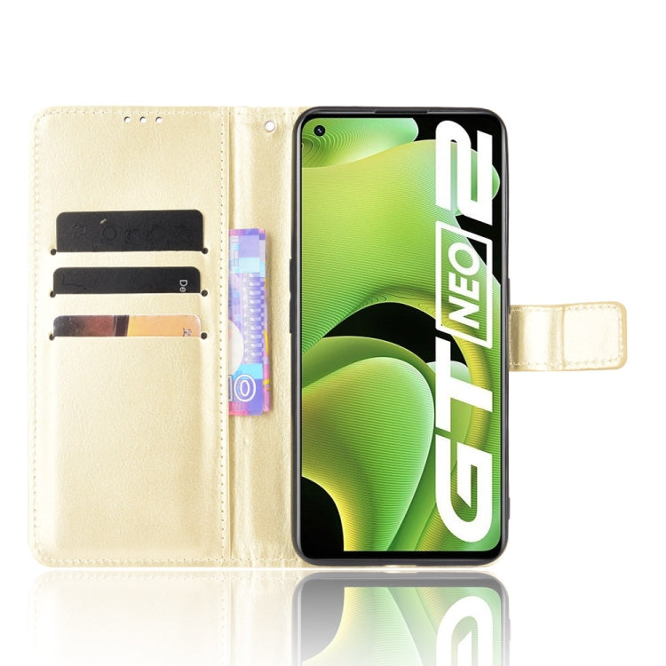 For OPPO Realme GT Neo2 Crazy Horse Texture Horizontal Flip Phone Leather Case with Holder & Card Slots & Lanyard
