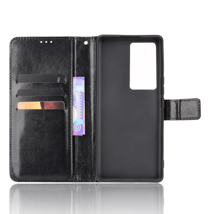 For vivo iQOO 8 Pro Crazy Horse Texture Horizontal Flip Phone Leather Case with Holder & Card Slots & Lanyard