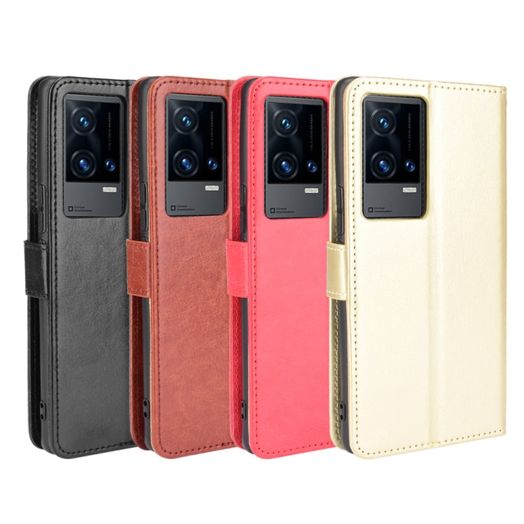 For vivo iQOO 8 Pro Crazy Horse Texture Horizontal Flip Phone Leather Case with Holder & Card Slots & Lanyard