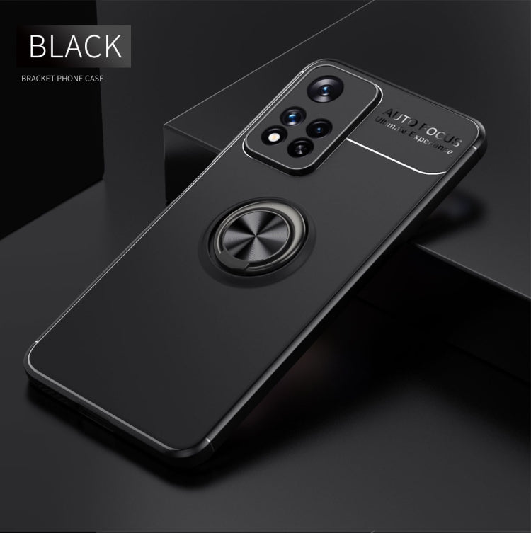 For Xiaomi Redmi Note 11 Pro Metal Ring Holder 360 Degree Rotating TPU Phone Case