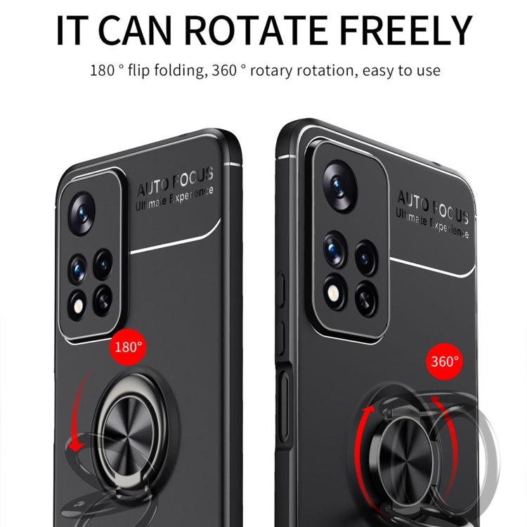 For Xiaomi Redmi Note 11 Pro Metal Ring Holder 360 Degree Rotating TPU Phone Case