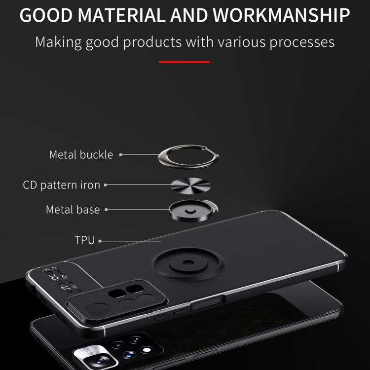 For Xiaomi Redmi Note 11 Pro Metal Ring Holder 360 Degree Rotating TPU Phone Case