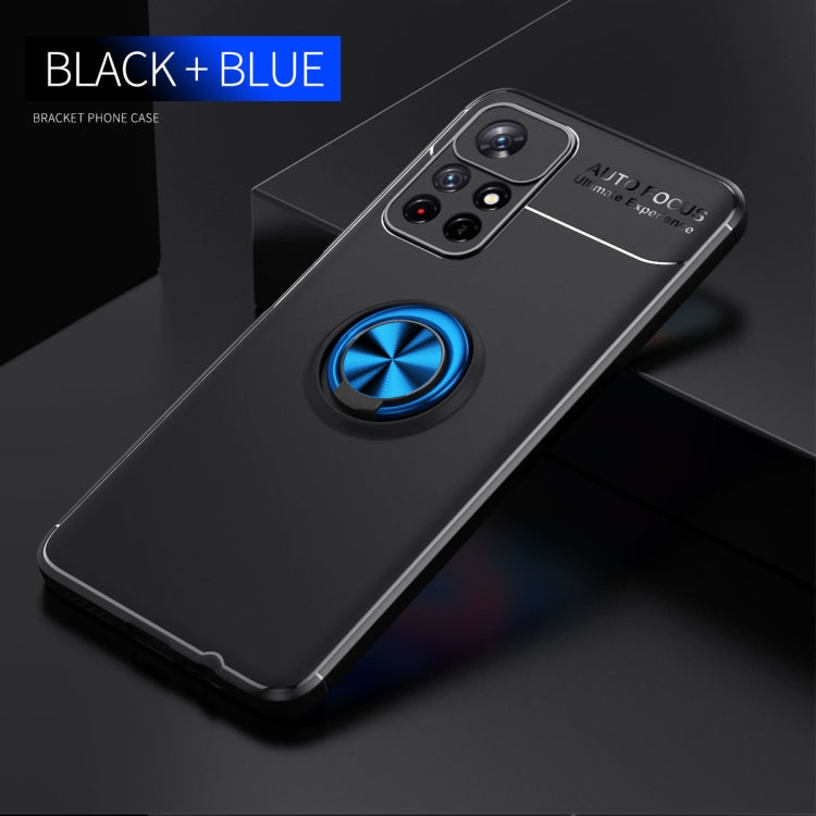 For Xiaomi Redmi Note 11 (China) Metal Ring Holder 360 Degree Rotating TPU Phone Case