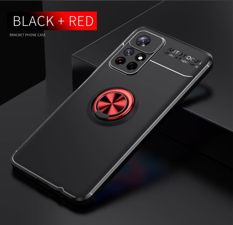 For Xiaomi Redmi Note 11 (China) Metal Ring Holder 360 Degree Rotating TPU Phone Case