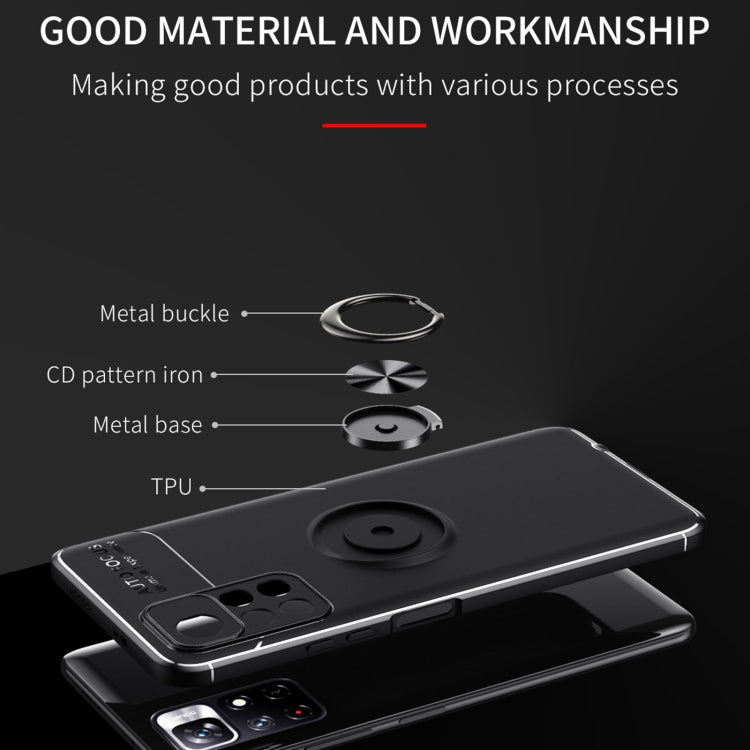 For Xiaomi Redmi Note 11 (China) Metal Ring Holder 360 Degree Rotating TPU Phone Case
