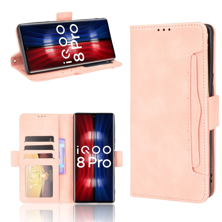 For vivo iQOO 8 Pro Skin Feel Calf Pattern Horizontal Flip Leather Phone Case with Holder & Card Slots & Photo Frame