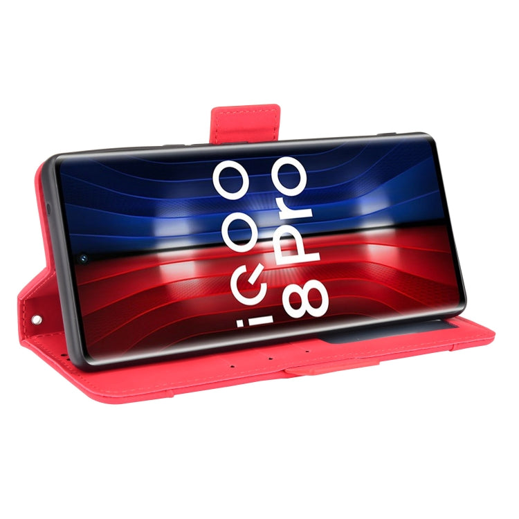 For vivo iQOO 8 Pro Skin Feel Calf Pattern Horizontal Flip Leather Phone Case with Holder & Card Slots & Photo Frame