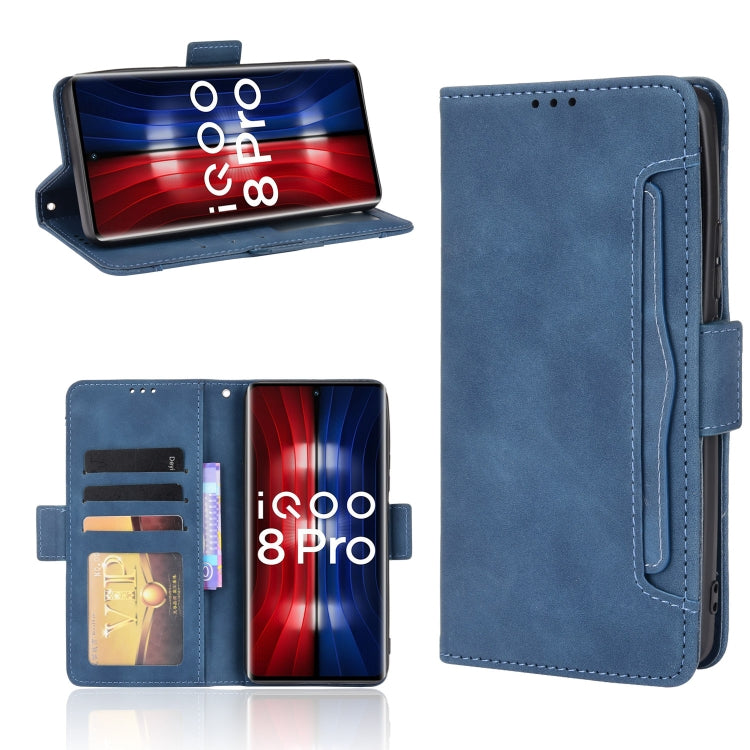 For vivo iQOO 8 Pro Skin Feel Calf Pattern Horizontal Flip Leather Phone Case with Holder & Card Slots & Photo Frame
