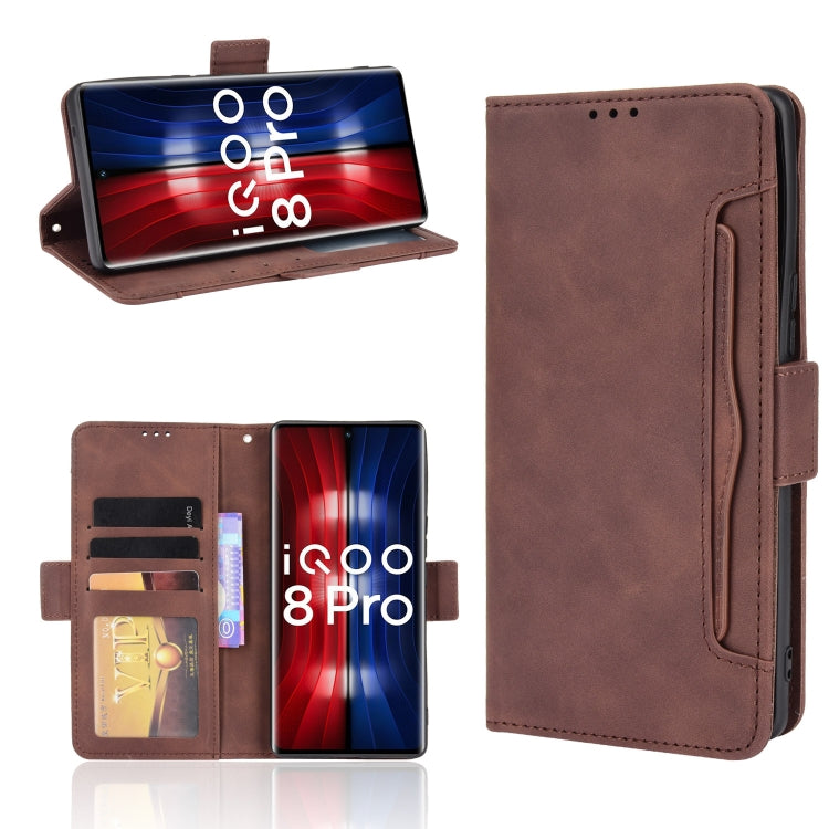 For vivo iQOO 8 Pro Skin Feel Calf Pattern Horizontal Flip Leather Phone Case with Holder & Card Slots & Photo Frame