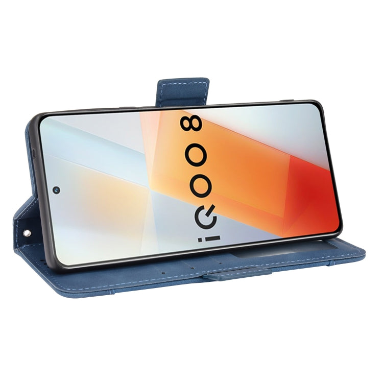 For vivo iQOO 8 Skin Feel Calf Pattern Horizontal Flip Leather Phone Case with Holder & Card Slots & Photo Frame