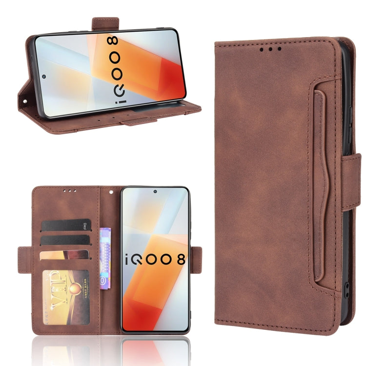 For vivo iQOO 8 Skin Feel Calf Pattern Horizontal Flip Leather Phone Case with Holder & Card Slots & Photo Frame