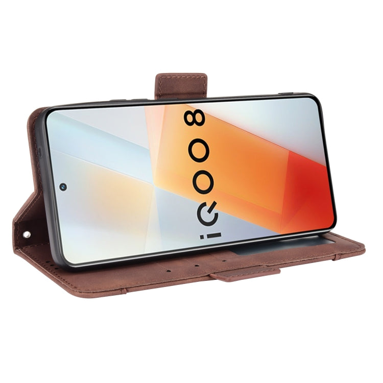 For vivo iQOO 8 Skin Feel Calf Pattern Horizontal Flip Leather Phone Case with Holder & Card Slots & Photo Frame