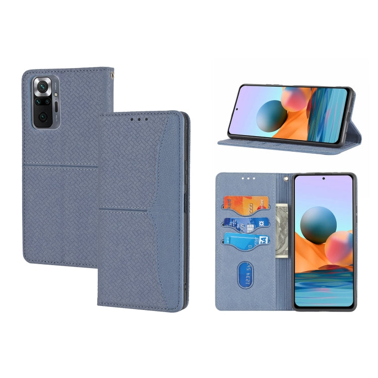 For Xiaomi Redmi Note 11 Pro Woven Texture Stitching Magnetic Horizontal Flip PU Leather Phone Case