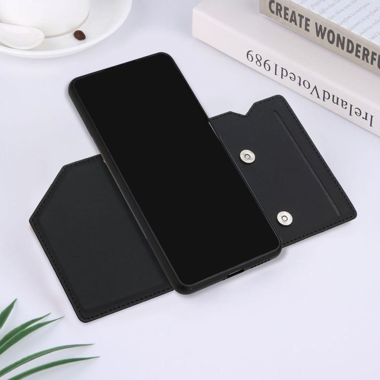 For Xiaomi Mi 11T / Mi 11 Pro Skin Feel PU + TPU + PC Back Cover Shockproof Phone Case with Card Slots & Holder & Photo Frame