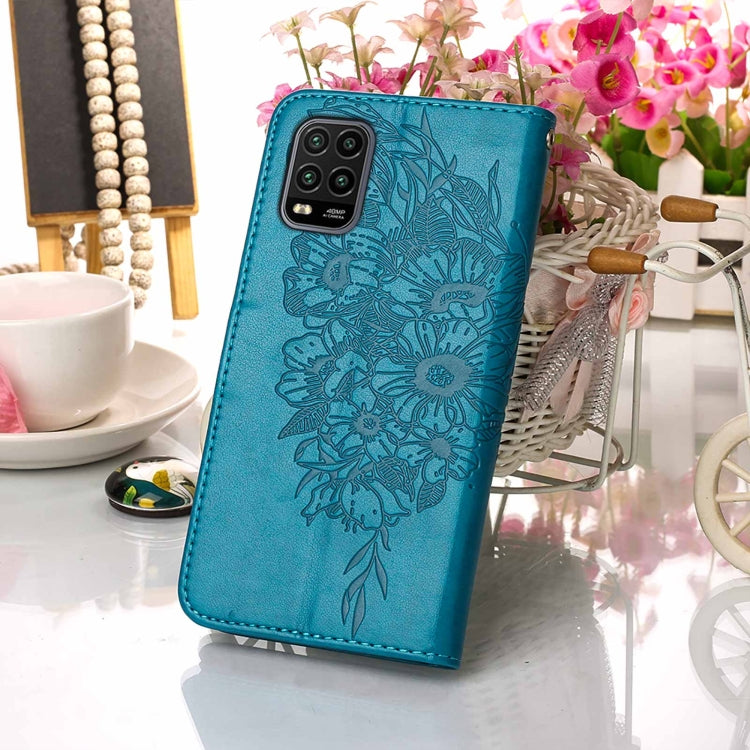 For Xiaomi Mi 10 5G / 10 Pro 5G Embossed Butterfly Leather Phone Case with Holder & Card Slot & Wallet & Lanyard