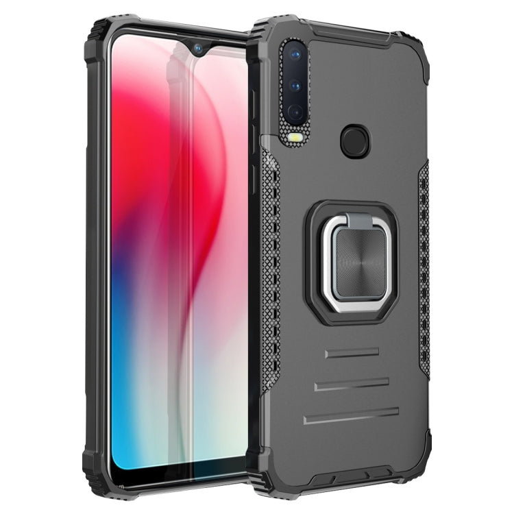 For vivo Y17 / Y12 / Y15 / Y11 2019 / Y5 2020 Fierce Warrior Series Armor Aluminum Alloy + TPU Phone Case with Ring Holder