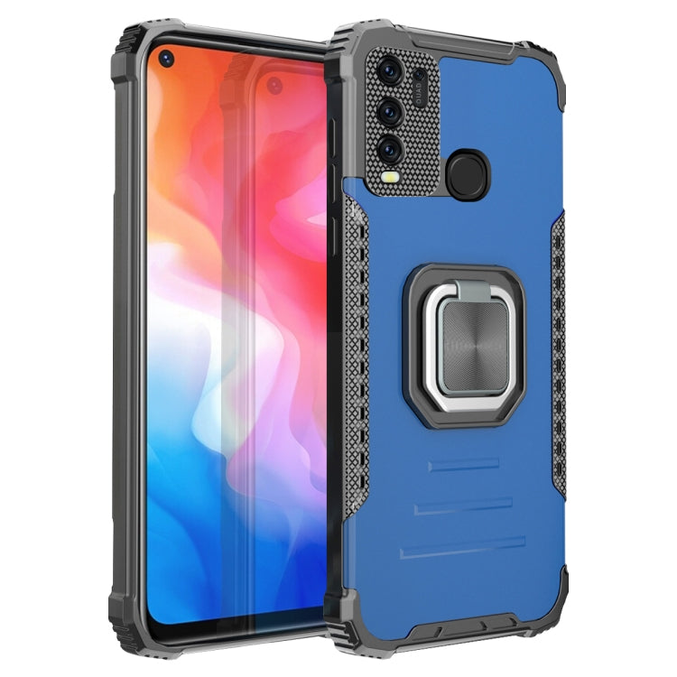 For vivo Y50 / Y30 Fierce Warrior Series Armor Aluminum Alloy + TPU Phone Case with Ring Holder