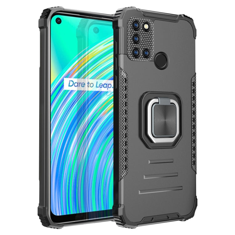 For OPPO Realme C17 / Realme 7i Fierce Warrior Series Armor Aluminum Alloy + TPU Phone Case with Ring Holder