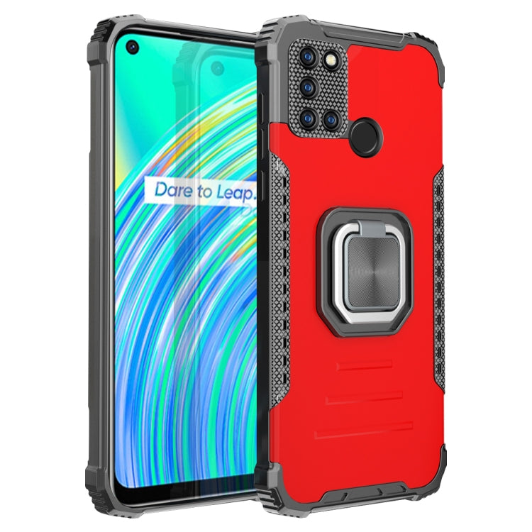 For OPPO Realme C17 / Realme 7i Fierce Warrior Series Armor Aluminum Alloy + TPU Phone Case with Ring Holder