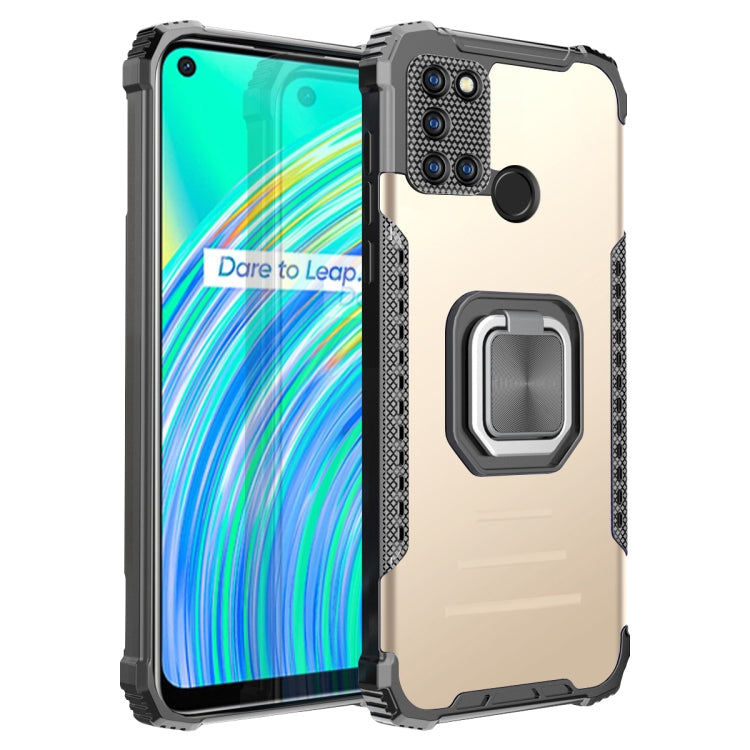 For OPPO Realme C17 / Realme 7i Fierce Warrior Series Armor Aluminum Alloy + TPU Phone Case with Ring Holder