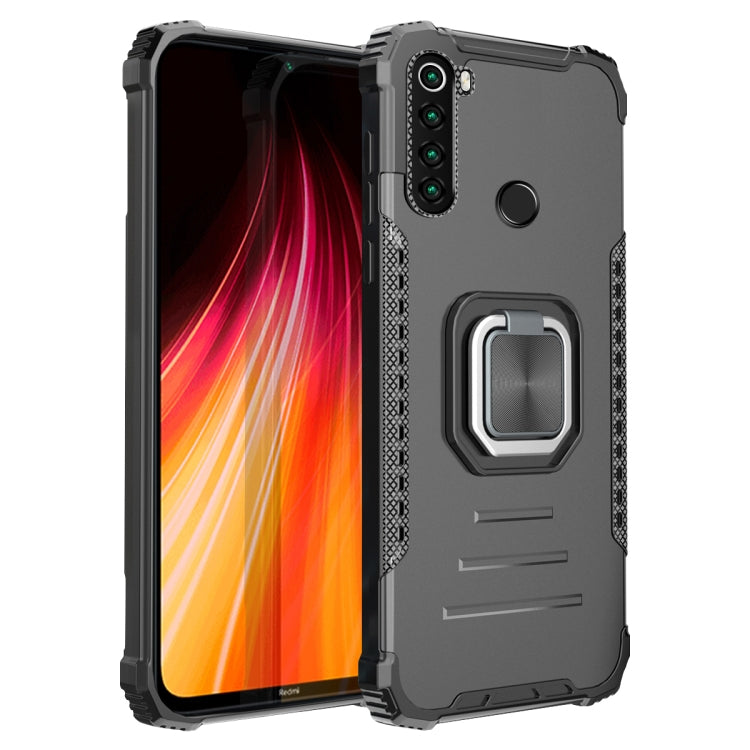 For Xiaomi Redmi Note 8 Fierce Warrior Series Armor Aluminum Alloy + TPU Phone Case with Ring Holder