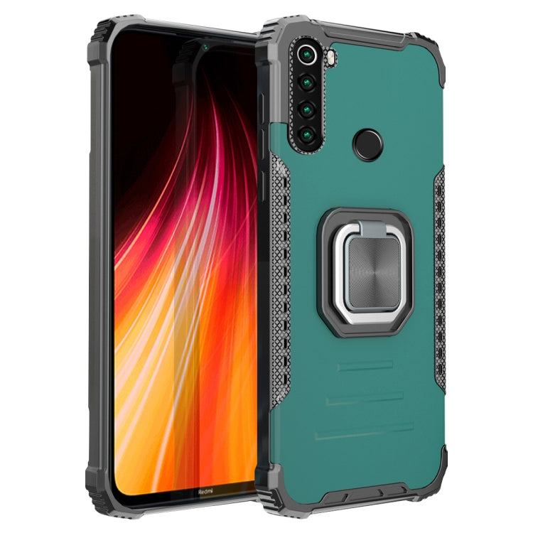 For Xiaomi Redmi Note 8 Fierce Warrior Series Armor Aluminum Alloy + TPU Phone Case with Ring Holder