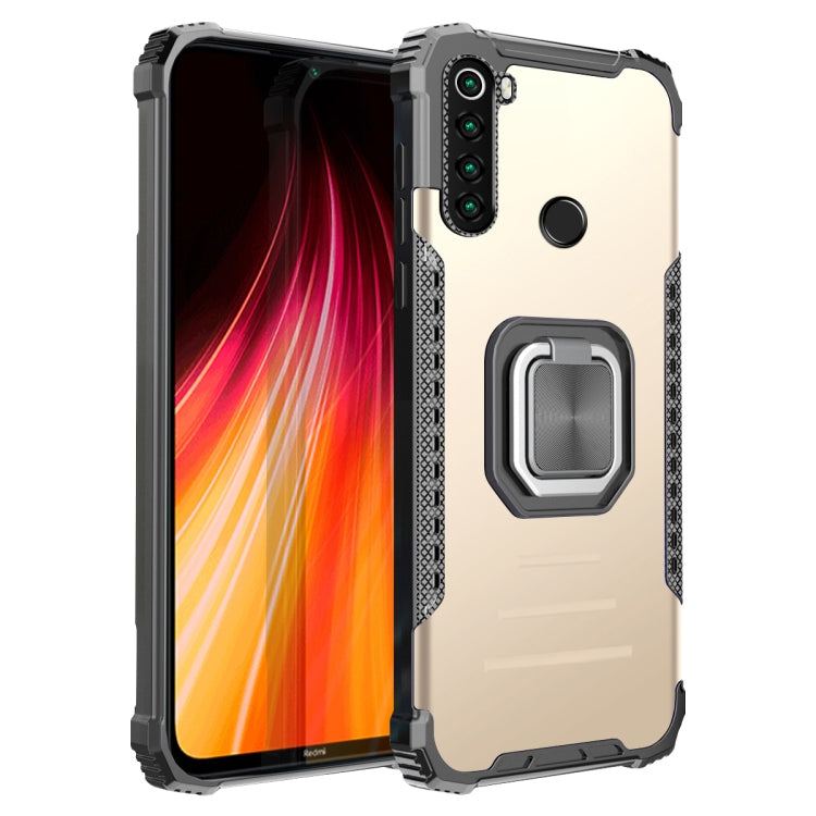 For Xiaomi Redmi Note 8 Fierce Warrior Series Armor Aluminum Alloy + TPU Phone Case with Ring Holder