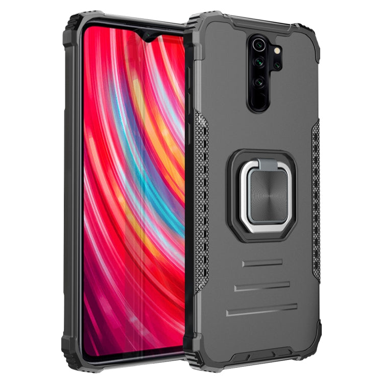 For Xiaomi Redmi Note 8 Pro Fierce Warrior Series Armor Aluminum Alloy + TPU Phone Case with Ring Holder